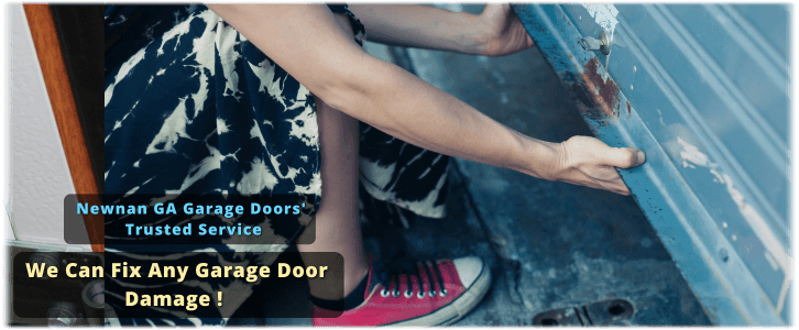 Garage Door Off Track In Newnan GA